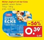 Joghurt mit der Ecke im Angebot bei Netto Marken-Discount in Goslar Joghurt mit der Ecke Angebote von Müller bei Netto Marken-Discount Goslar für 0,39 €