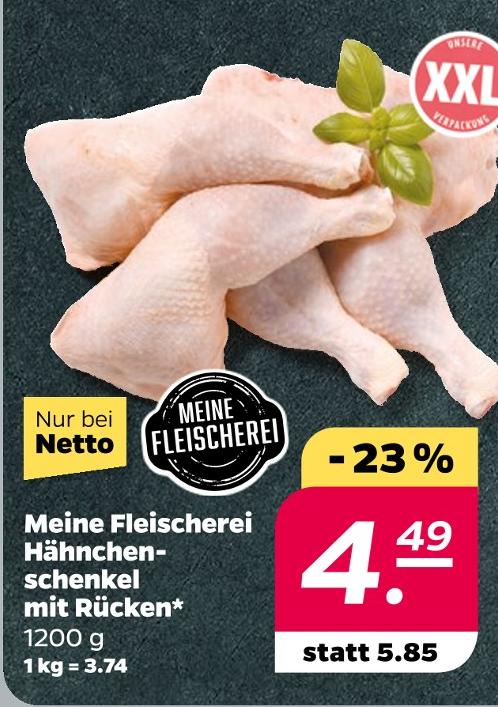 Hähnchenschenkel mit Rücken