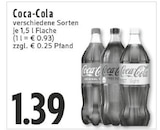 Coca-Cola im Angebot bei EDEKA in Hückelhoven Coca-Cola Angebote bei EDEKA Hückelhoven für 1,39 €