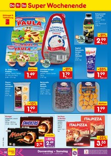 Pizza im Netto Marken-Discount Prospekt "Aktuelle Angebote" mit 70 Seiten (Augsburg)