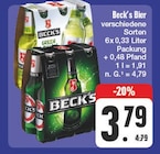 Beck's Bier Angebote von Beck's bei EDEKA Schwabach für 3,79 €