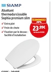 Abattant thermodurcissable Sophia premium slim - SIAMP en promo chez Screwfix Évreux à 23,99 €