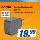 Schnellladegerät 65 W im Angebot bei expert in Düsseldorf Schnellladegerät 65 W Angebote von hama bei expert Düsseldorf für 19,99 €