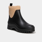 Bootes de pluie avec détails polaire noir femme à La Halle dans Dardilly Bootes de pluie avec détails polaire noir femme à La Halle dans Dardilly