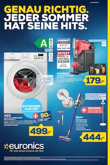 Aktueller EURONICS Prospekt "GENAU RICHTIG. JEDER SOMMER HAT SEINE HITS." Aktueller EURONICS Prospekt