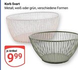 Aktuelle Farbe Angebote bei GLOBUS in Salzgitter Aktuelles Korb Svart Angebot bei GLOBUS in Salzgitter ab 9,99 €