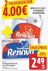 Textilpapier-Küchenrolle von Renova für 2,49 € bei E center im Angebot Textilpapier-Küchenrolle von Renova im aktuellen E center Prospekt