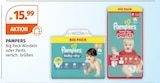 Big Pack Windeln oder Pants im Angebot bei Müller in Münster Big Pack Windeln oder Pants Angebote von PAMPERS bei Müller Münster für 15,99 €