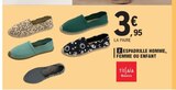 Espadrille homme, femme ou enfant - TISSAIA en promo chez E.Leclerc Grenoble à 3,95 €