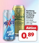 Mixery oder Carlsberg Elephant im Angebot bei Markant Nordwest in Steinhagen Mixery oder Carlsberg Elephant Angebote von Karlsberg bei Markant Nordwest Steinhagen für 0,89 €