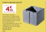 Pilier à enduire gris bip en promo chez Gedimat Limoges à 4,90 €