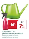 Arrosoir 1,5 L ou pulvérisateur 0,7 L - POETIC à 7,49 € dans le catalogue Truffaut