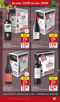 Promotion Vin Bordeaux dans le prospectus Aldi, valable du 23/09/2025 au 29/09/2025 Promo Vin Bordeaux dans le catalogue Aldi du moment à la page 25