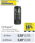 Aktuelles 5.0 Original Angebot bei Metro in Lüneburg ab 0,58 €