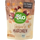 Gegarte Maronen verzehrfertig von dmBio für 2,45 € bei dm-drogerie markt im Angebot Gegarte Maronen verzehrfertig von dmBio im aktuellen dm-drogerie markt Prospekt