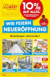 Netto Marken-Discount Prospekt für Marktleugast mit 6 Seiten Netto Marken-Discount Prospekt für Marktleugast: Neueröffnung - 10% auf ALLES, 6 Seiten, 11.08.2026 - 15.08.2026