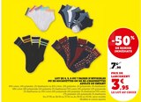 Lot de 4, 5, 6 ou 7 paires d'invisibles ou de socquettes ou de mi-chaussettes adulte ou enfant en promo à 3,95 € chez Hyper U Lot de 4, 5, 6 ou 7 paires d'invisibles ou de socquettes ou de mi-chaussettes adulte ou enfant dans le catalogue Hyper U