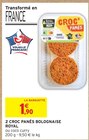 2 croc' panés bolognaise - Royal - Intermarché à Le Puy-en-Velay 2 croc' panés bolognaise - Royal en promo chez Intermarché Le Puy-en-Velay à 1,90 €