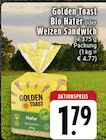 Bio Hafer oder Weizen Sandwich Angebote von Golden Toast bei EDEKA Kaarst für 1,79 €