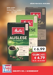 Melitta im Travel FREE Prospekt in Bayreuth Aktueller Travel FREE Prospekt mit Melitta, "Travel FREE - EUROPE'S NO.1 BORDERSHOP", Seite 1