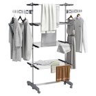 HOMCOM Wäscheständer grau Edelstahl B/H/L: ca. 55x142x172 cm für 49,99 € bei POCO im Angebot HOMCOM Wäscheständer grau Edelstahl B/H/L: ca. 55x142x172 cm im aktuellen POCO Prospekt
