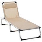 Outsunny Gartenliege beige Aluminium B/H/L: ca. 60x28x189 cm für 56,99 € bei POCO im Angebot Outsunny Gartenliege beige Aluminium B/H/L: ca. 60x28x189 cm im aktuellen POCO Prospekt