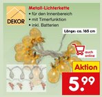 Metall-Lichterkette Angebote von Dekor bei Netto Marken-Discount Aschaffenburg für 5,99 €
