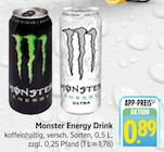 Trinkgut - Monster Energy Drink Angebot im Prospekt Monster Energy Drink bei Trinkgut im Prospekt "" für 0,89 €