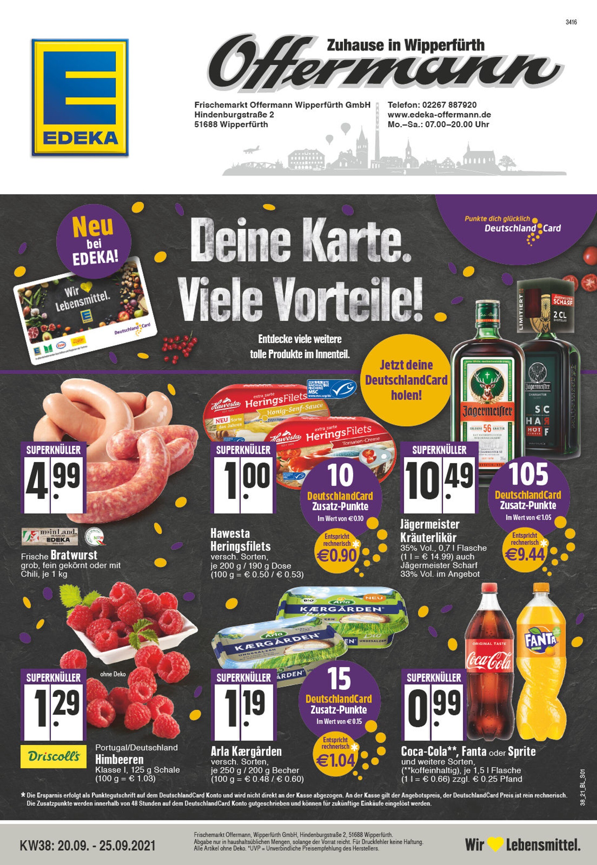 EDEKA Prospekt für Wipperfürth mit 32 Seiten EDEKA Prospekt für Wipperfürth: "Aktuelle Angebote", 32 Seiten, 20.09.2021 - 25.09.2021