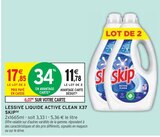 Lessive Liquide Active Clean X37 (b) - Skip en promo chez Intermarché Brest à 11,78 €