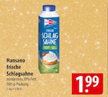 Aktuelles Hansano frische Schlagsahne Angebot bei famila Nordost in Lübeck ab 1,99 €