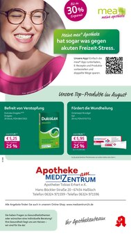 Aktueller mea - meine apotheke Prospekt "Unsere August-Angebote" Seite 1 von 4 Seiten