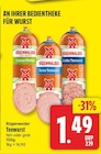 Teewurst fein von Rügenwalder für 1,49 € bei EDEKA im Angebot Teewurst fein von Rügenwalder im aktuellen EDEKA Prospekt