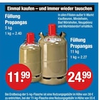 V-Markt Bobingen - Füllung Propangas Angebot im Prospekt Füllung Propangas bei V-Markt im Bobingen Prospekt für 11,99 €