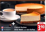 Aktuelles 1 Stück Kuchen Ihrer Wahl und ein Kaffee Angebot bei E center in Landau (Pfalz) ab 3,90 €