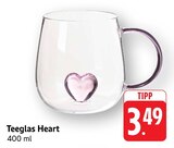Teeglas Heart Angebote bei E center Freiburg für 3,49 €