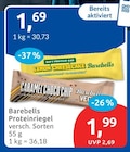 Proteinriegel von Barebells für 1,69 € bei budni im Angebot Proteinriegel von Barebells im aktuellen budni Prospekt