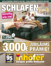 Aktueller Möbel Inhofer Prospekt mit Bett, "SCHLAFEN Trends", Seite 1