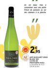 AOP MUSCADET 2022 BLANC SEC CUVÉE DE PRINTEMPS HVE3 à Intermarché dans Rezé AOP MUSCADET 2022 BLANC SEC CUVÉE DE PRINTEMPS HVE3 à Intermarché dans Rezé