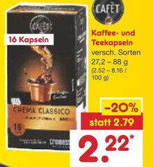 Kaffee- und Teekapseln bei Netto Marken-Discount in Hamburg Kaffee- und Teekapseln im Angebot bei Netto Marken-Discount Hamburg für 2,22 €