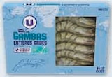 Gambas entières crues surgelées - U en promo chez Super U Clermont-Ferrand à 12,80 €