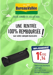Prospectus Librairies & Culture Bureau Vallée en cours à Lille et alentours, "UNE RENTRÉE 100% REMBOURSÉE !", 1 page, 20/07/2026 - 25/07/2026 Catalogue Librairies & Culture Bureau Vallée en cours à Lille et alentours, "UNE RENTRÉE 100% REMBOURSÉE !", 1 page, 20/07/2026 - 25/07/2026