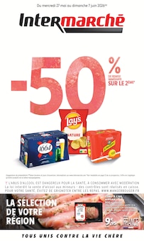 Catalogue Intermarché Contact à Naucelle cette semaine, valable du 27/05/2026 au 07/06/2026 Prospectus Intermarché Contact à Naucelle, "-50% DE REMISE IMMÉDIATE SUR LE 2ÈME", 16 pages de promos valables du 27/05/2026 au 07/06/2026