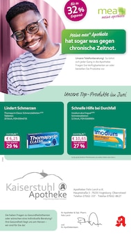 Aktueller mea - meine apotheke Prospekt (Vogtsburg (Kaiserstuhl), 4 Seiten zum blättern mea - meine apotheke Prospekt Unsere Juni-Angebote mit 4 Seiten