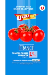 Prospectus Super U à Villeurbanne "QUINZAINE DES PRIX ULTRA BAS : SPÉCIAL RENTRÉE", 1 page, 26/08/2025 - 07/09/2025