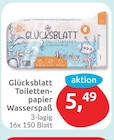 Toilettenpapier Wasserspaß von Glücksblatt im aktuellen budni Prospekt