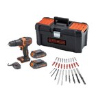 Perceuse à percussion sans fil, 18V - BLACK & DECKER en promo chez Carrefour Market Grenoble à 99,99 €