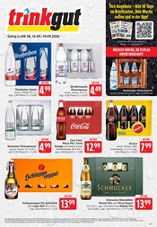 Trinkgut Supermarkt Prospekt der aktuellen Woche mit 6 Seiten, gültig von 14.09.2026 bis 19.09.2026, in Hirschhorn und Umgebung Aktueller Trinkgut Supermarkt Prospekt in Hirschhorn und Umgebung, "Aktuelle Angebote" mit 6 Seiten, 14.09.2026 - 19.09.2026