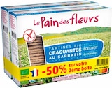 Lot de 2 paquets de tartines craquantes au sarrasin sans sel bio - LE PAIN DES FLEURS dans le catalogue Botanic