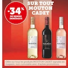 Promo -34% de remise immédiate sur tout Mouton Cadet à  dans le catalogue U Express à Saint-Jean-du-Gard